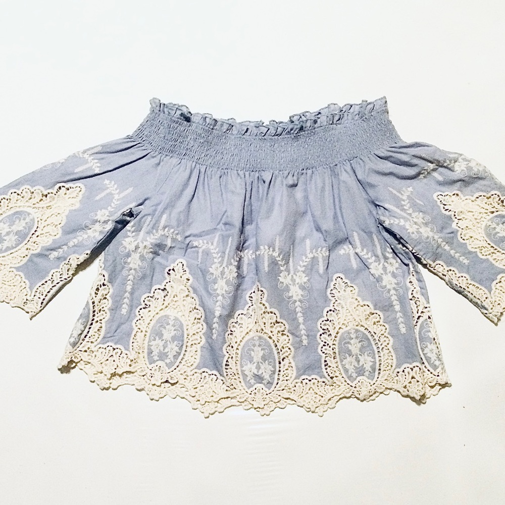 Bleuh Ciel Off the Shoulder Top Size  Medium